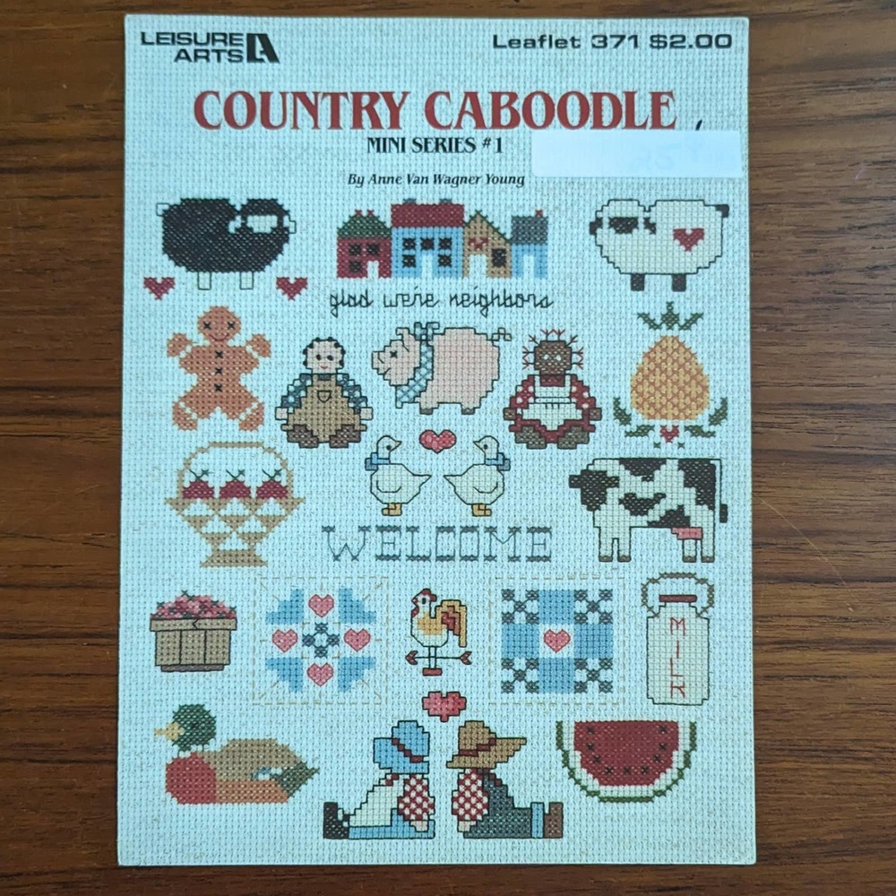 Country Caboodle Cross Stitch Pamphlet Leisure Arts 1985